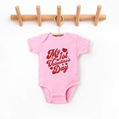 The Juniper Shop First Valentine's Cursive Baby Bodysuit