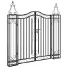 vidaXL Garden Gate Black 47.6"x3.1"x39.4" Wrought Iron - 2 of 4