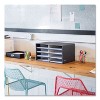 Bankers Box Decorative Sorter, 8 Letter Compartments, 19.5 x 12.38 x 10.25, Black/Gray Pinstripe - 4 of 4