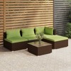 vidaXL Garden Lounge Set Brown - 2 of 4