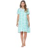 Casual Nights Women's Snap front House Dress Short Sleeve Woven Duster Housecoat Lounger Robe - 2 of 4