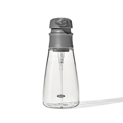 OXO 15oz Gray Plastic Soap Dispenser with Wide Base