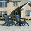 WestinTrends Dylan HDPE Outdoor Patio Adirondack Chairs with Ottomans (4-Piece Conversation Set) - 2 of 4