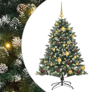 vidaXL Artificial Christmas Tree with 150 LEDs Green 85 x 85 x 120 cm - 1 of 4