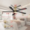 FUFU&GAGA Quiet Ceiling Fan with Sycamore Wood Blades, DC Motor & Remote Control - 2 of 4