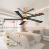 FUFU&GAGA Quiet Ceiling Fan with Sycamore Wood Blades, DC Motor & Remote Control - image 2 of 4