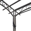 vidaxl Garden Arbor Arch - Steel Rose Archway pergola for Climbers - Outdoor Patio Seating Area 7ft high in Brown - 4 of 4