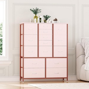 15-Drawer Dresser for Bedroom, Fabric Storage Dresser for Bedroom, Living Room, or Entryway - 1 of 4
