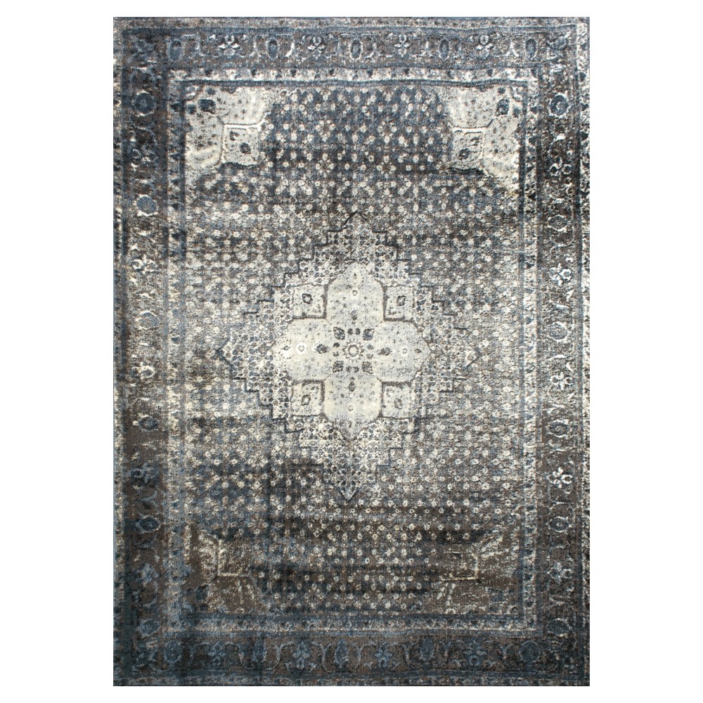 Blue Abstract Woven Area Rug (9'x12') - nuLOOM