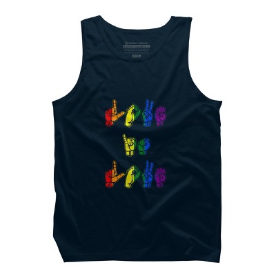 Adult Design By Humans Love Is Love Sign Language Pride By ToruSanogawa Tank Top