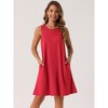 INSPIRE CHIC Women's Tie Dye Tank Beach Casual Sleeveless Loose Tshirt Sundress with Pockets - 3 of 4