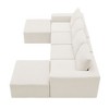 NicBex Modular U Shape Sectional Couch Chenille Upholstered Sofa with Square Arm for Living Room and Apartment - 4 of 4