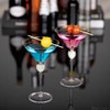 Dinewares Red Wine Glasses with Diamond Rhinestone Accent - 18 oz, 10 Inches Tall - Perfect Glasses for Bride and Groom - 2 of 4