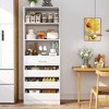 Aheaplus 80"H Pantry Cabinet with Adjustable Shelves and Drawers - 3 of 4