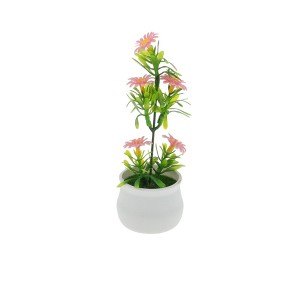 Unique Bargains Artificial Plants 7-Star Mini Sunflower Arrangement Plastic 2.76"x2.76"x5.91" 1 Pcs - 1 of 4