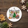 Santa’s Favorite Librarian Christmas Ornament, Fun Library Gift| OrnamentallyYou - 4 of 4