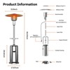 48,000 BTU Propane Patio Heater for Outdoor Use with Wheels & Round Table Design, Double-Layer Stainless Steel Burner with Tip-over Protection, Ideal - 2 of 4