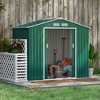 Outsunny Metal Storage Shed Organizer, Garden Tool House with Vents and Sliding Doors for Backyard, Patio, Garage, Lawn - 3 of 4