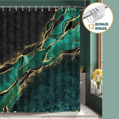 LunaLulinlk Shower Curtain with Hooks – Heavy-Duty Mold/Mildew-Resistant