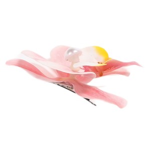 Unique Bargains Women's Grace Flower Hair Clip 3.54"x3.15"x1.14" Light Pink White 1 Pc - 1 of 3