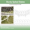 5 Panels Decorative Garden Fence Metal Wrought Iron Railings Fencing Outdoor Rustproof Landscape Border Animal Barrier - 4 of 4