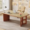 Tribesigns 70.87" Large Executive Desk, Modern Unique Wooden Office Computer Desk - 2 of 4