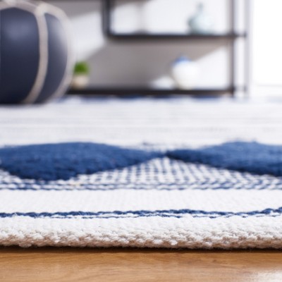 Ivory Cotton Handwoven Square Flatweave Montauk Rug - 6'