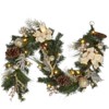 Pre-installed LED Christmas Wreath, Artificial Christmas Wreath with Bow Ribbon and Pinecone Ornaments, Battery-Powered, for Doorway and Home Decor - 3 of 4