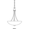 Progress Lighting Gather 2-Light Inverted Pendant, Brushed Nickel, Etched Glass Shade - 2 of 3