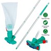 iMountek "US Swimming Pool Vacuum Head Brush Cleaner with Telescopic Pole & Bag for Above Ground Pools"Green - 3 of 4