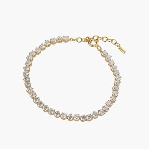 Bearfruit Jewelry Sterling Silver 18k Gold Plated Josephine Tennis Bracelet - 1 of 4