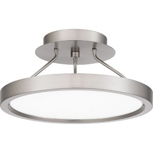 Quoizel Lighting Outskirts 1 - Light Semi-Flush Mount in  Brushed Nickel - 1 of 4