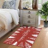 2x3 Christmas Entrance Door Mat, Washable Low Pile Non-Slip Xmas Tree Rug for Entryway Front Door, Red - 3 of 4
