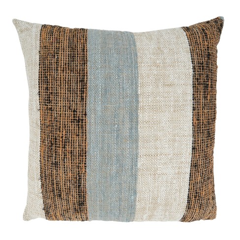 Saro Lifestyle Saro Lifestyle Throw Pillow Cover With Banded Design ...