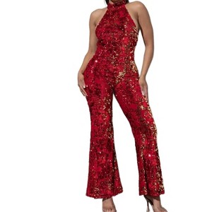 Women's Hot Chick Sequined Jumpsuit - Melrose with Love - 1 of 3