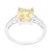 Slickblue Women's 1.85 ct Princess Engagement Ring – Princess Cut Available in Yellow and Light Blue, Sizes 5-10 - 2 of 4