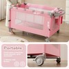 GOTGELIF 28"x39" 5-in-1 Baby Playard with Bassinet, Bedside Sleeper, Changing Table, Travel Crib & Activity Center - 2 of 4