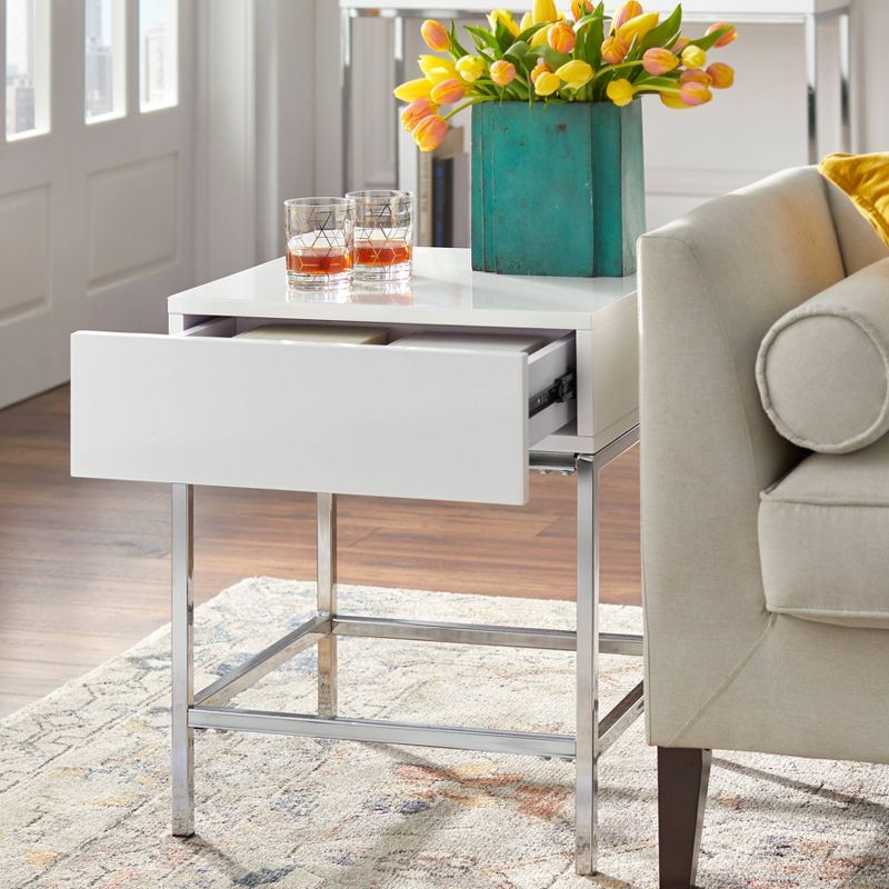Lewis Modern End Table White - Buylateral, 4 of 7