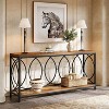 70.9-Inch Extra Long Console Table, 2-Tier Industrial Sofa Table Behind Couch with Storage Shelf, Narrow Entryway Console for Living Room - 4 of 4