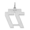Black Bow Jewelry Sterling Silver, Jersey Collection, Medium Number 77 Pendant - 3 of 4