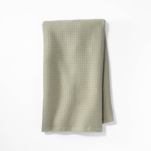 Dual Sided Terry Kitchen Towel Sage Green/cream - Figmint™ : Target