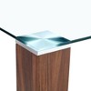 NicBex Rectangular Dining Table for 4 with Wood Grain Legs and Tempered Glass Top, Modern Kitchen Table, Dining Table for Kitchen, Bedroom - 4 of 4