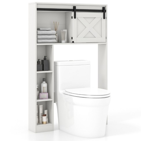 Wall Mount Bathroom Furniture Bamboo 3-Tier Over-The-Toilet Space