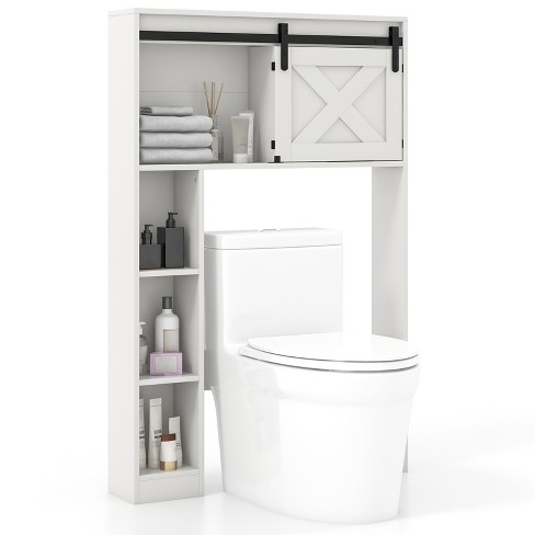 Costway 3-tier Over-the-toilet Storage Rack Bathroom Organizer Space Saver  Rustic Brown : Target