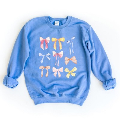 Simply Sage Market Women's Graphic Sweatshirt Coquette Bow Chart