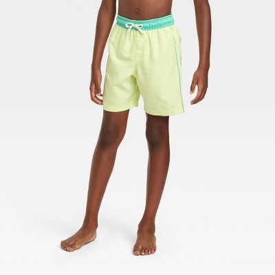 Boys' Solid Swim Shorts - Cat & Jack™ Light Green