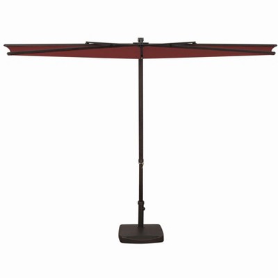 SimplyShade Amelia Modern Polyester Half Umbrella in Bronze/Natural