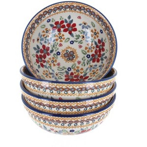 Blue Rose Polish Pottery M089 Manufaktura Dessert Bowl Set - 1 of 2