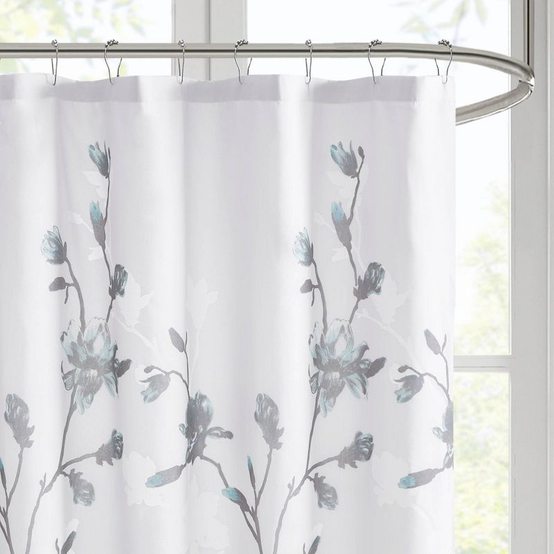 Anise Floral Printed Burnout Shower Curtain, 2 of 5