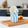 Unique Bargains Medium Wide Stripe Disposable Baking Cups Wood Pulp Paper PE Coating 2.76"x2.17" 50 Pcs - 2 of 4